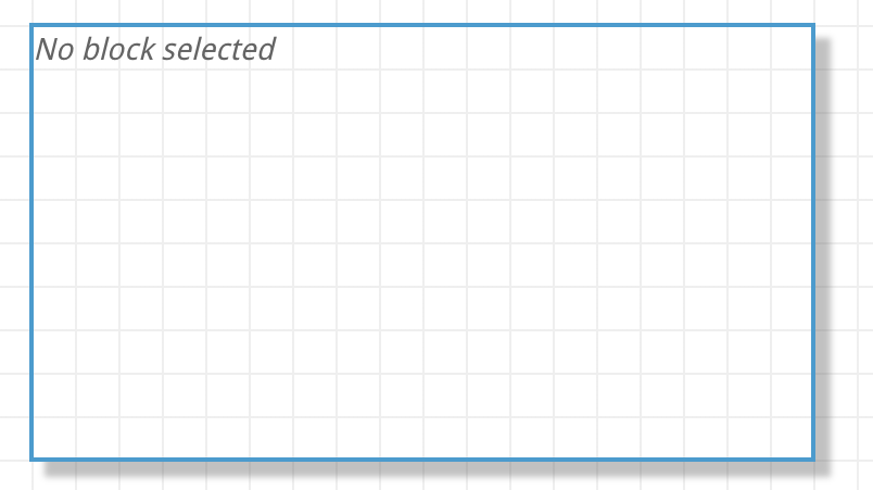 Dashboard no block selected